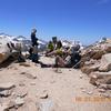 Taking a break at Kearsarge Pass