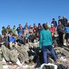 Group photo of hikers who made it to Mt. Katahdin on Oct. 8, 2008-- Zero is in orange shirt.